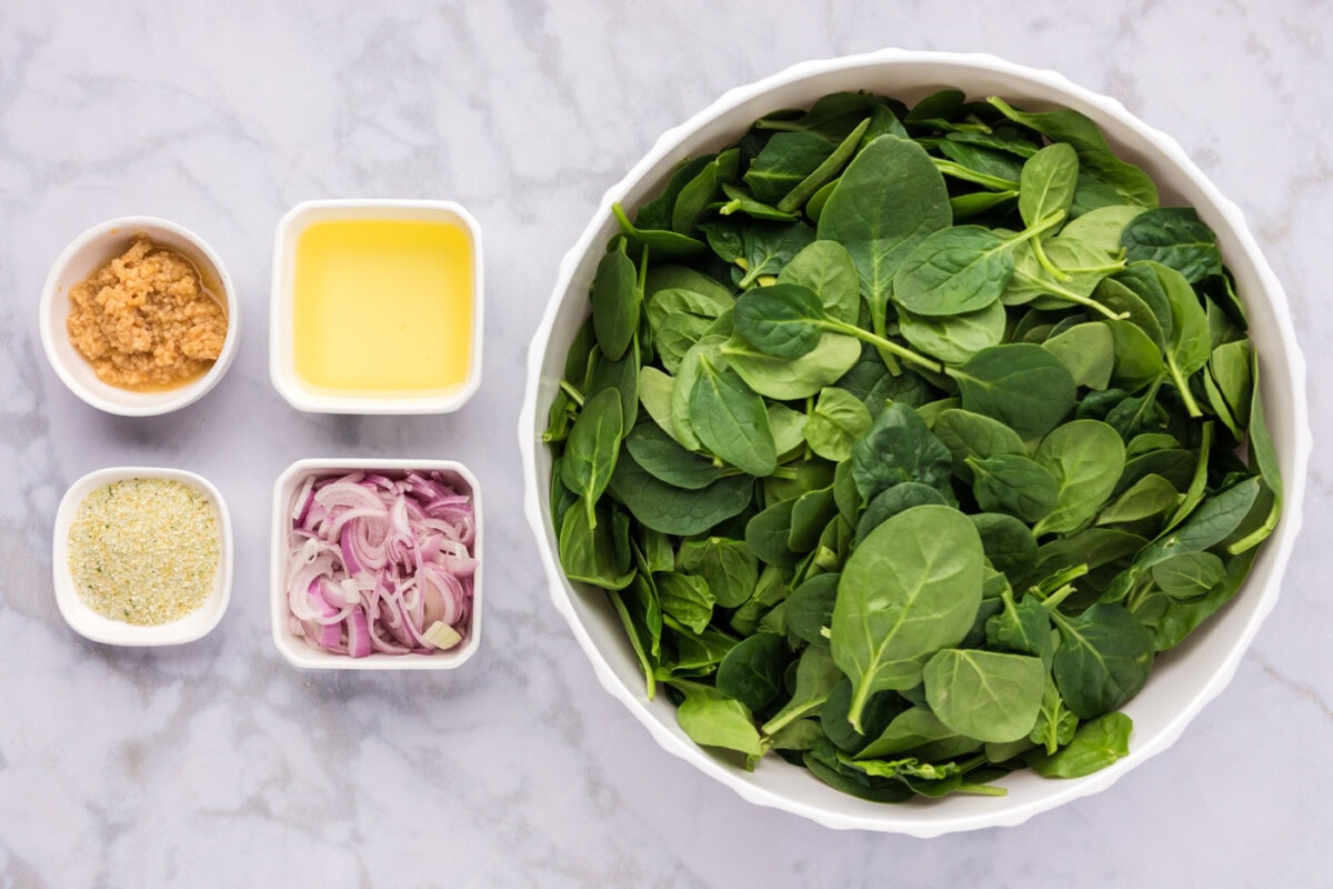 Ingredients for Sautéed Spinach