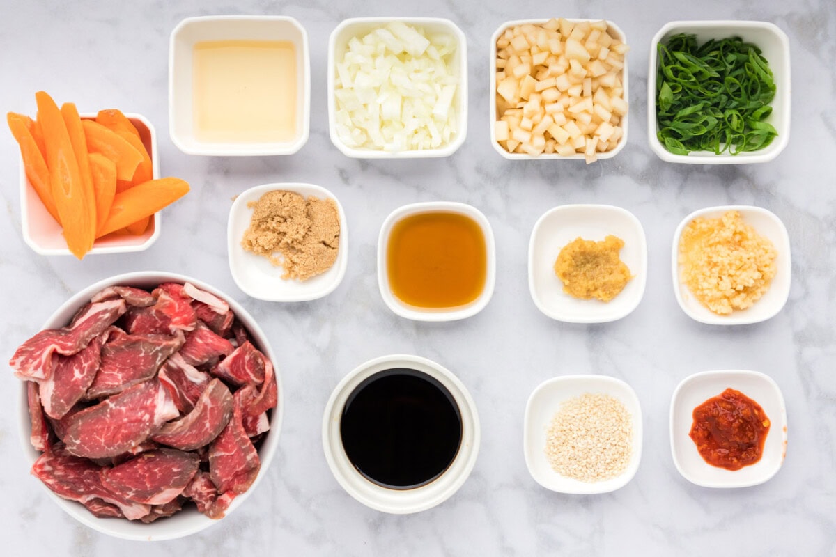 Ingredients for Beef Bulgogi