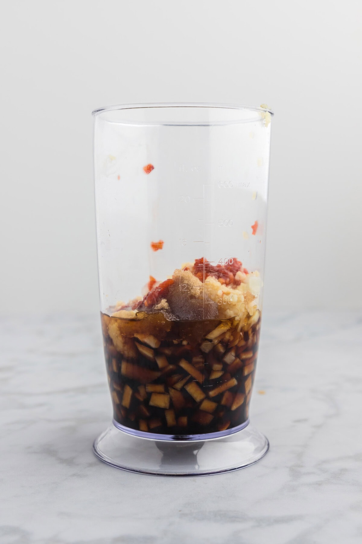 bulgogi marinade ingredients in a blender