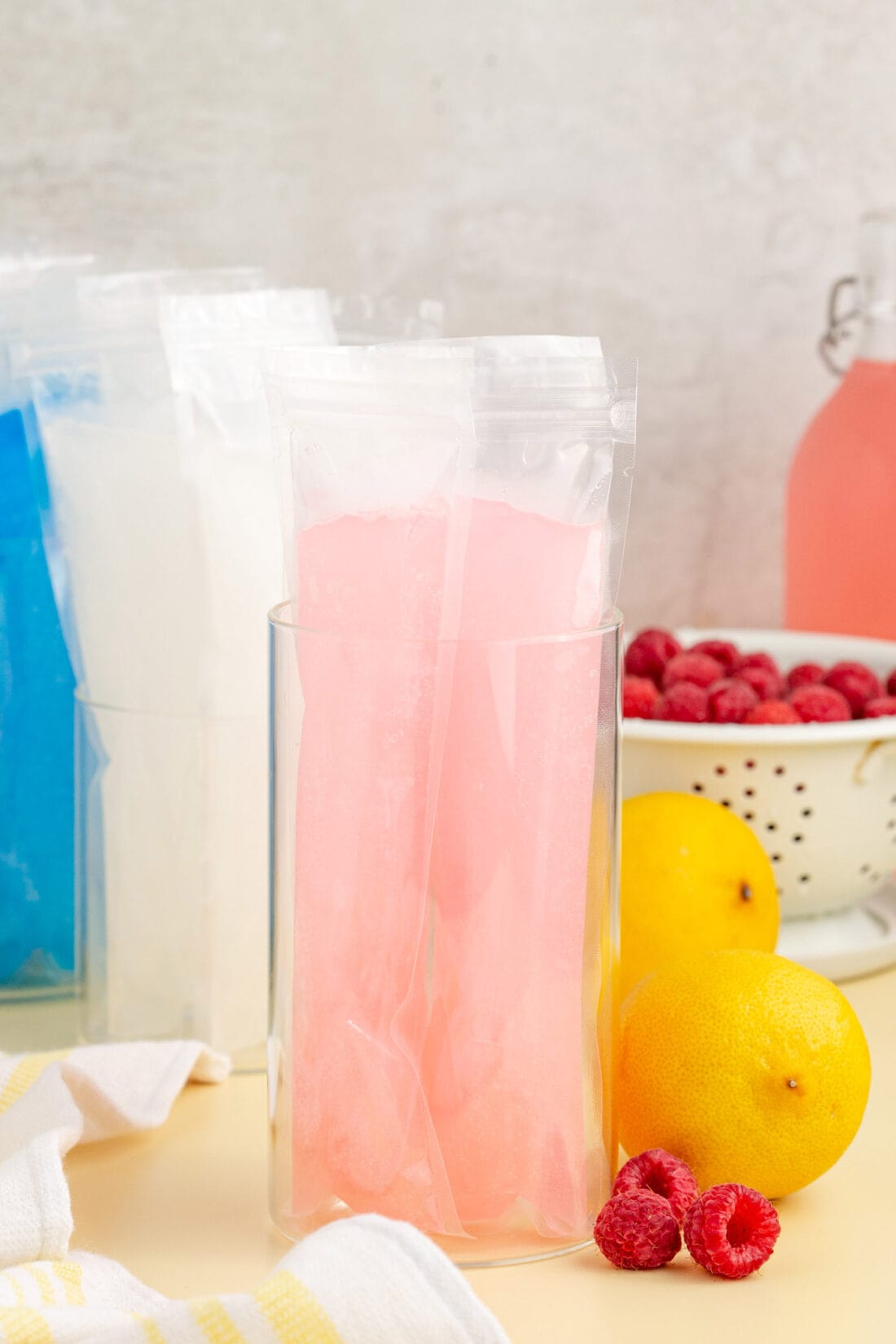Assorted Boozy Ice Pops resting in cups