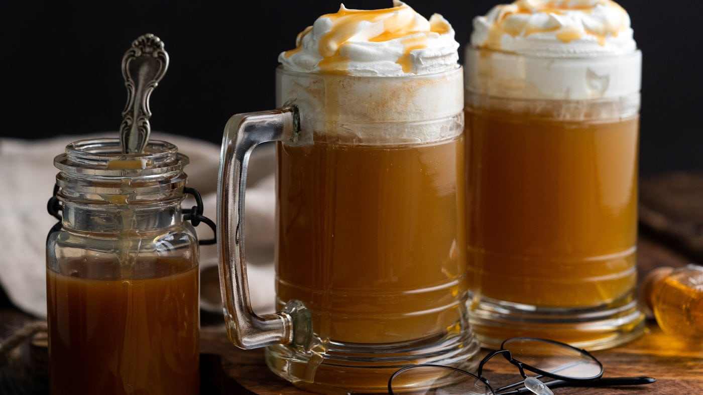 Skip the long lines at Universal for an easy 4-ingredient butterbeer recipe that requires no cooking
