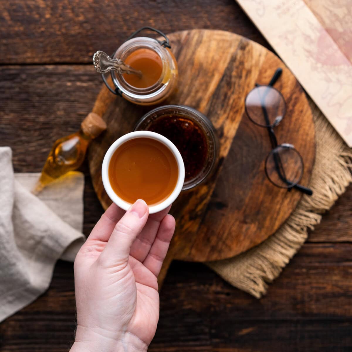 butterscotch syrup added to cream soda