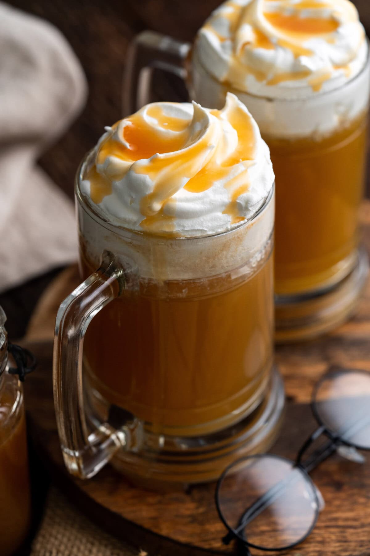 Two glasses of Butterbeer