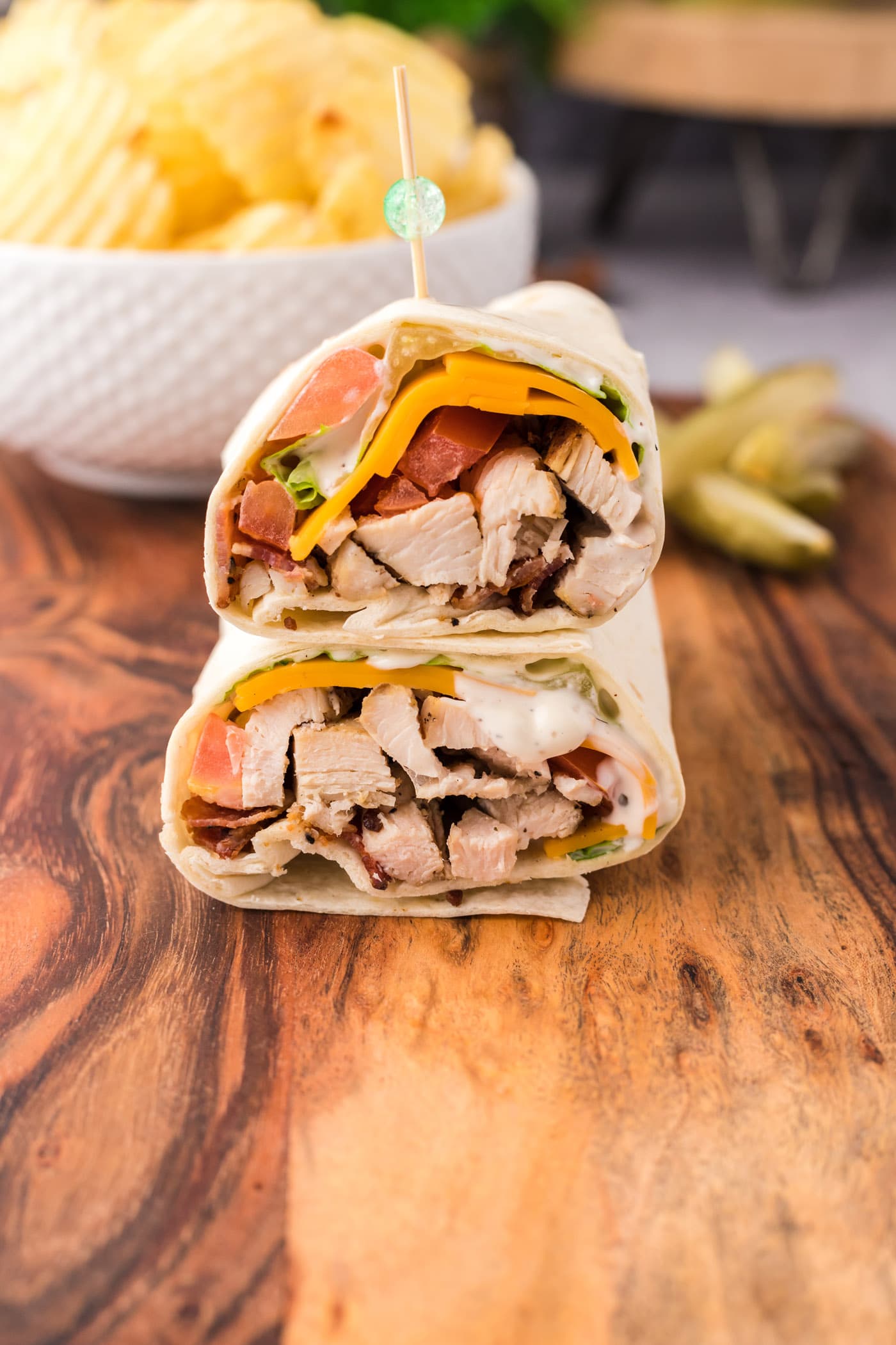 Chicken Bacon Ranch Wrap Amanda's Cookin' Sandwich Recipes for Lunch