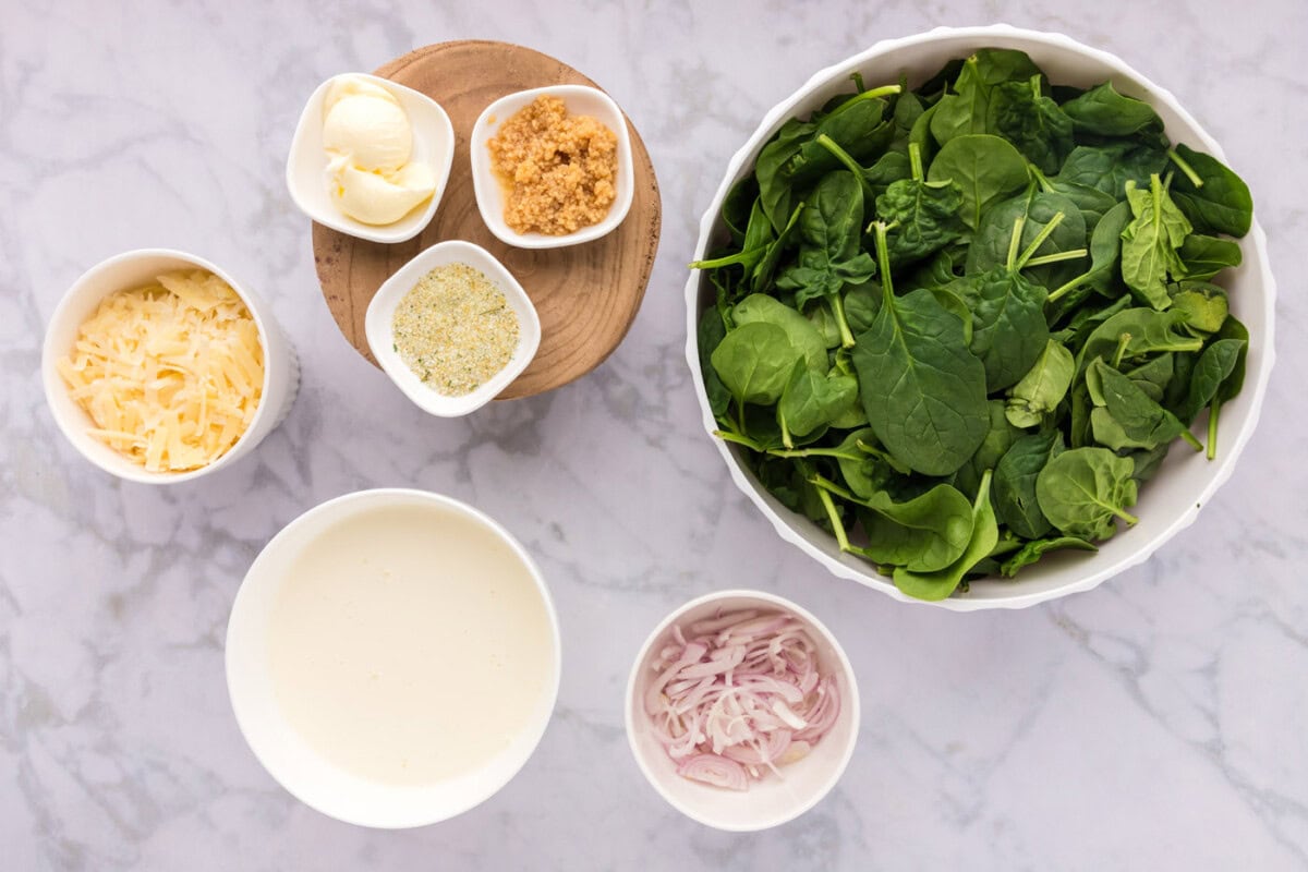 Ingredients for Creamed Spinach