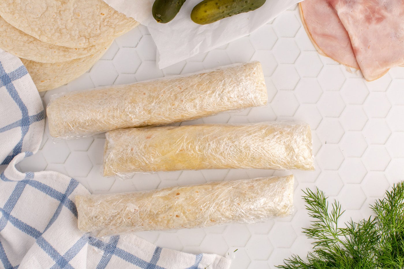 tortillas rolled with dill pickle cream cheese