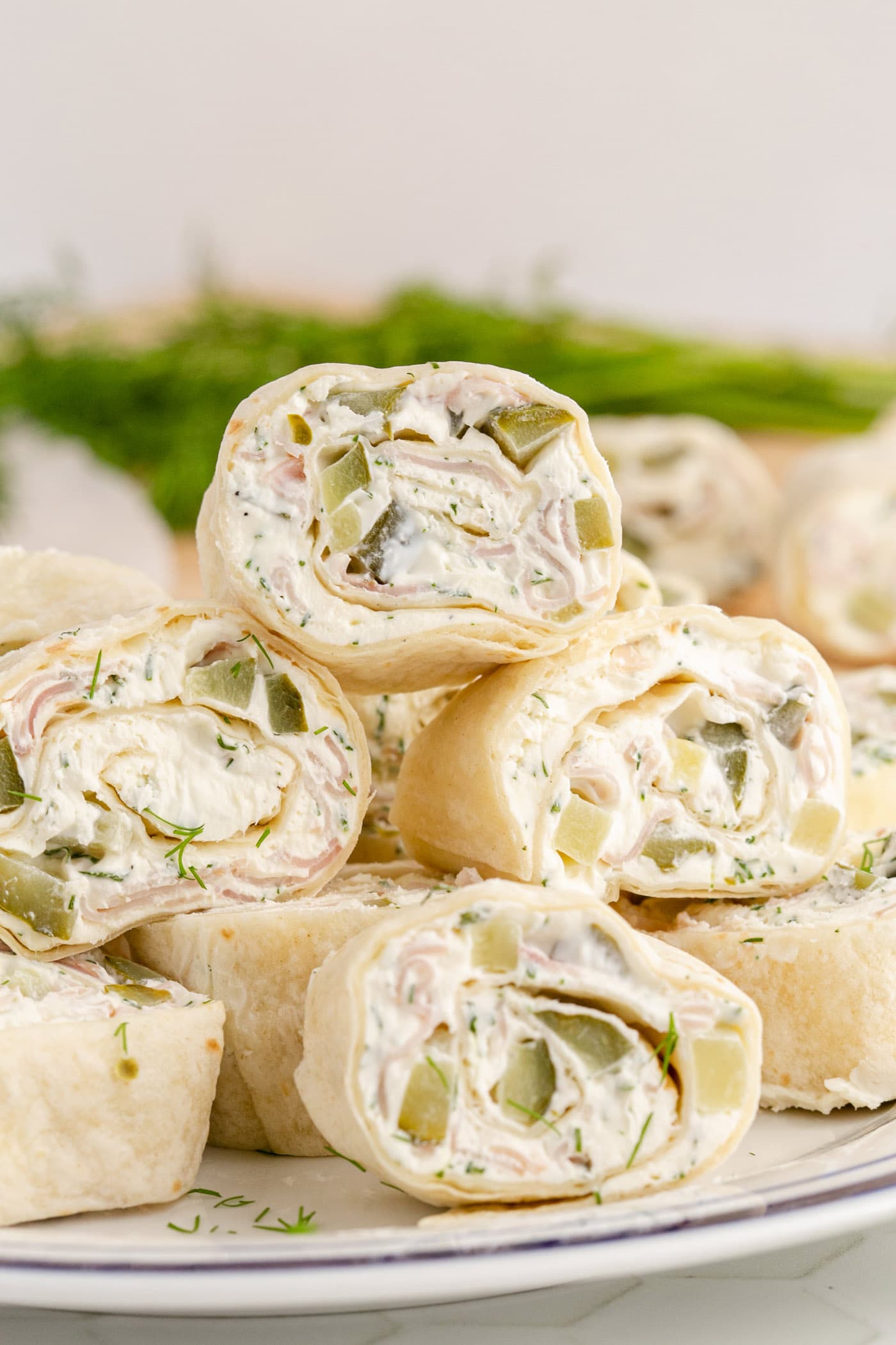 Dill Pickle Pinwheels Amanda's Cookin' Apps & Finger Foods