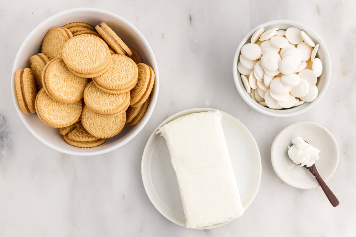 Ingredients for Golden Oreo Truffles