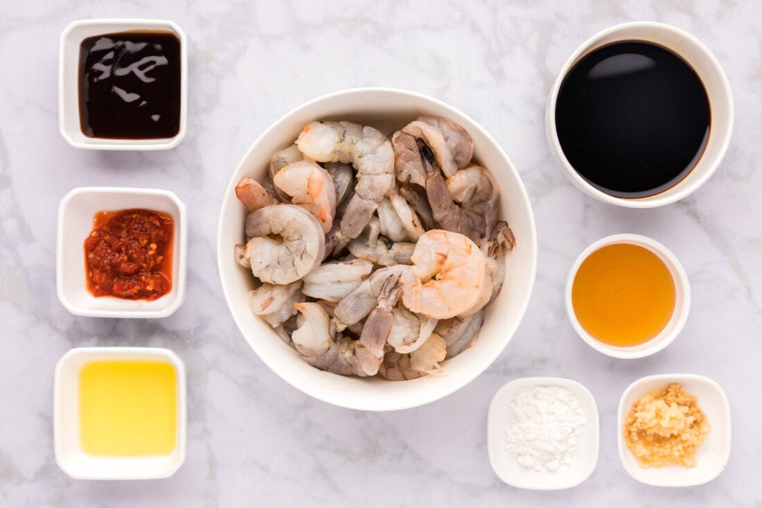 Ingredients for Hunan Shrimp