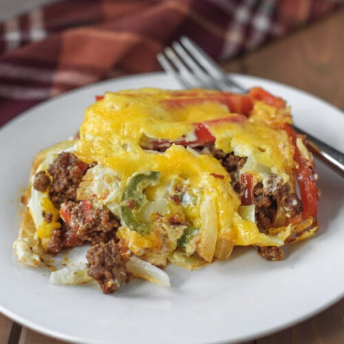 Cowboy Casserole: Hearty slow cooker ground beef dinner