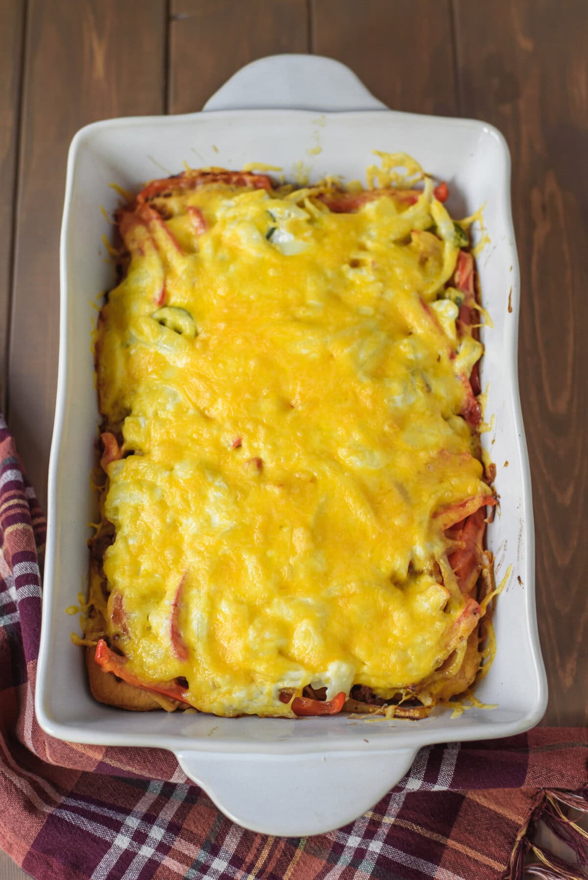 John Wayne Casserole in a pan