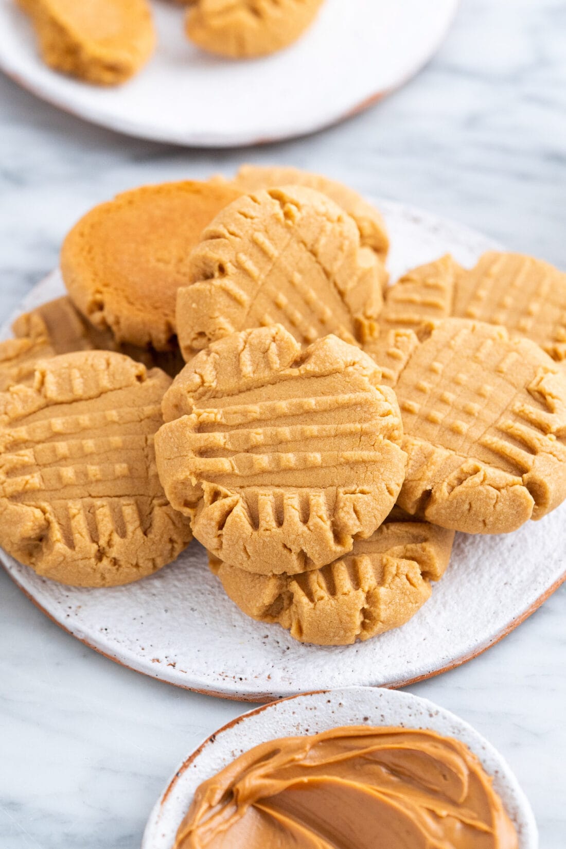 Plate of Peanut Butter Cake Mix Cookies