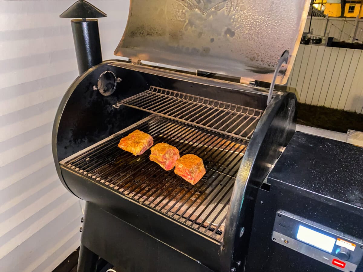 beef short ribs on the smoker