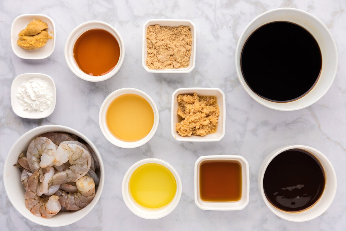 Ingredients for Teriyaki Shrimp