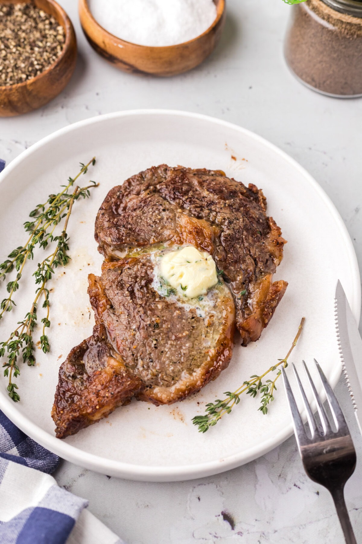 Air Fryer Steak on a plate