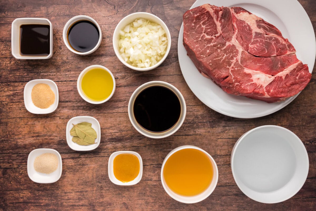 Ingredients for Beef Tips and Gravy