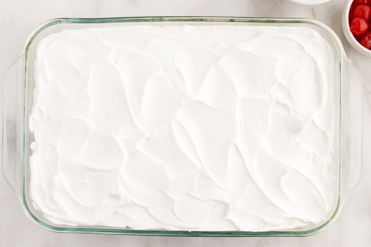 cool whip frosting on top of millionaire cake