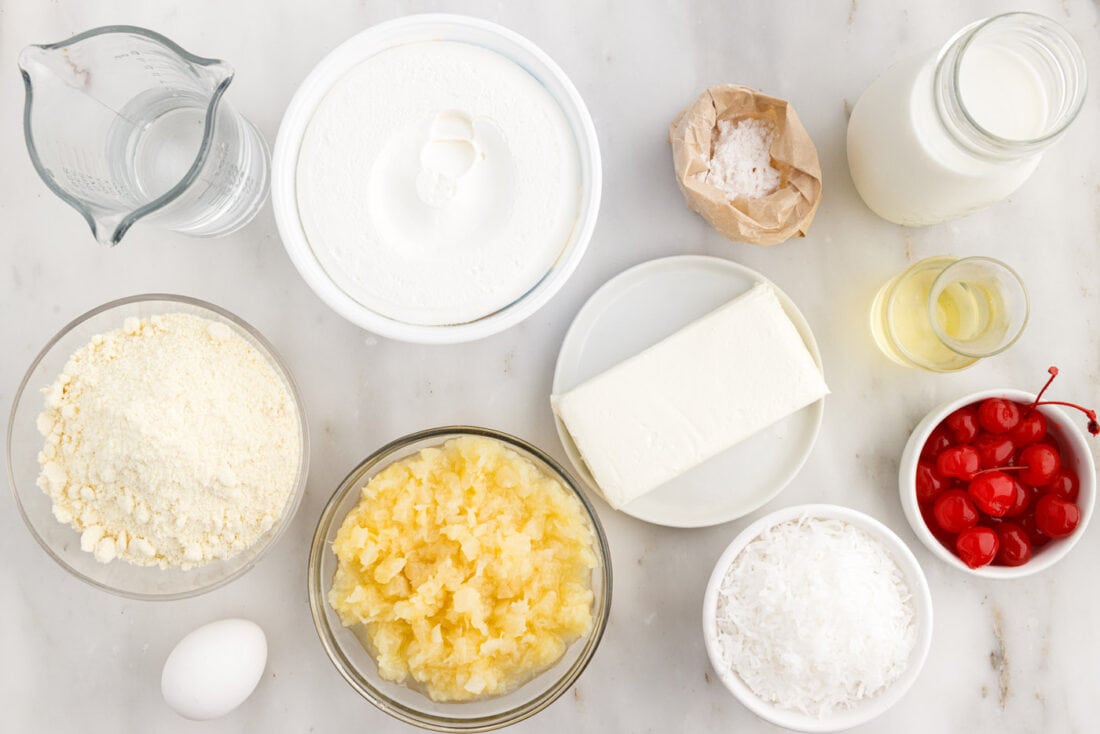 Ingredients for Millionaire Cake