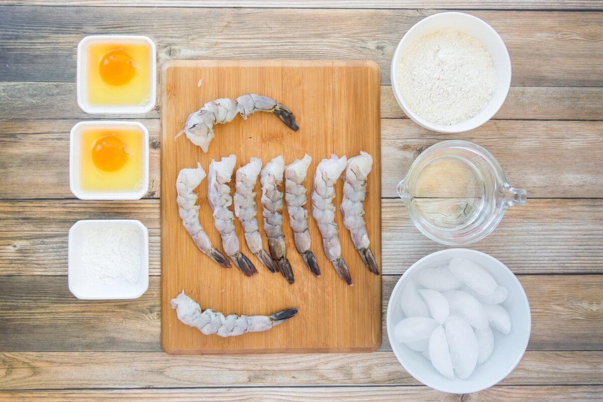 Ingredients for Shrimp Tempura