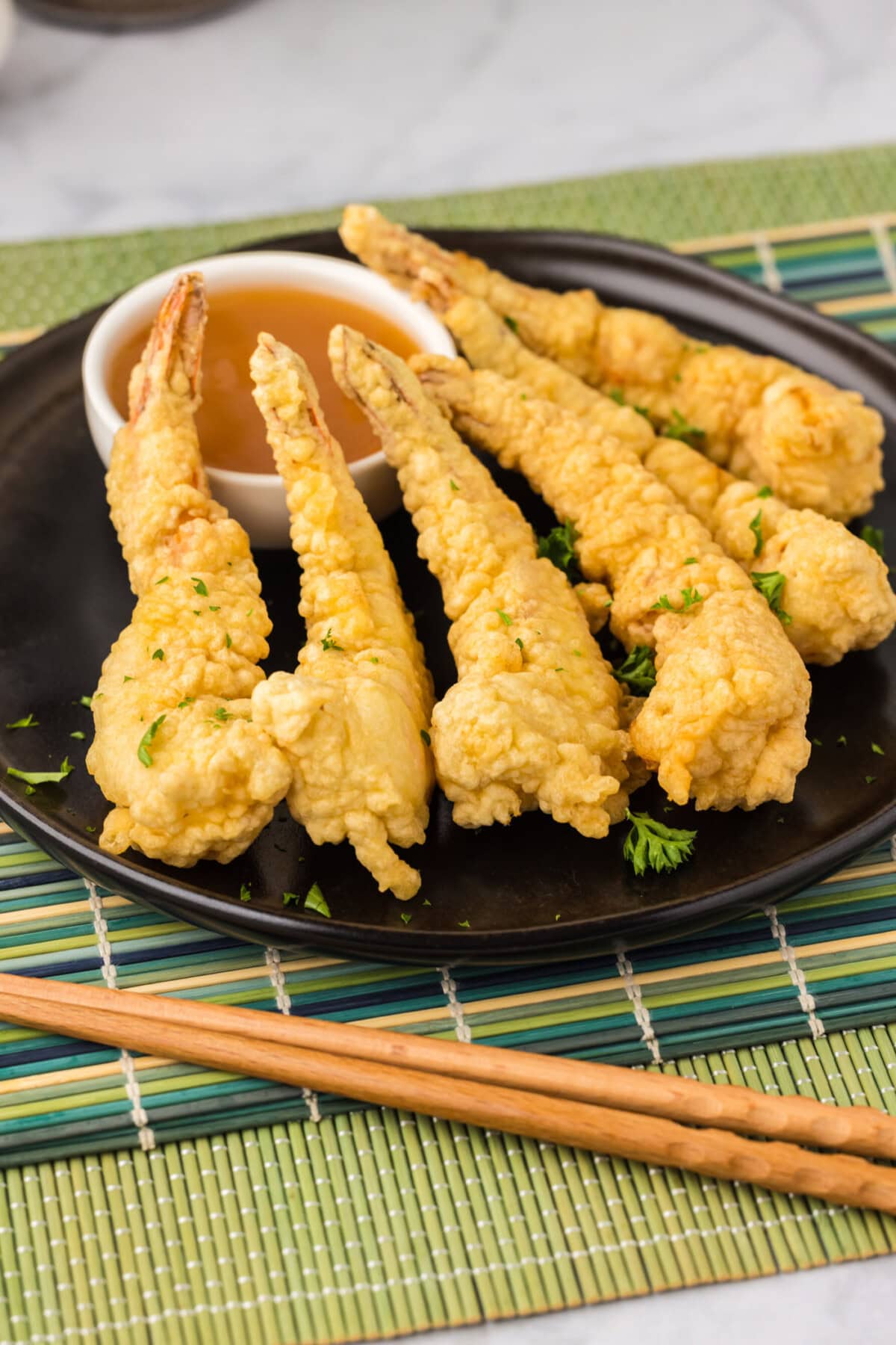 Shrimp Tempura on a plate