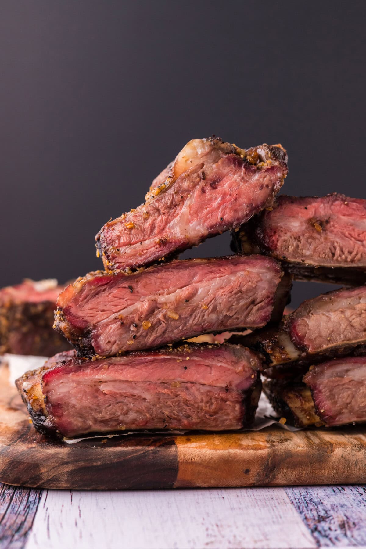 Stack of Smoked Beef Ribs