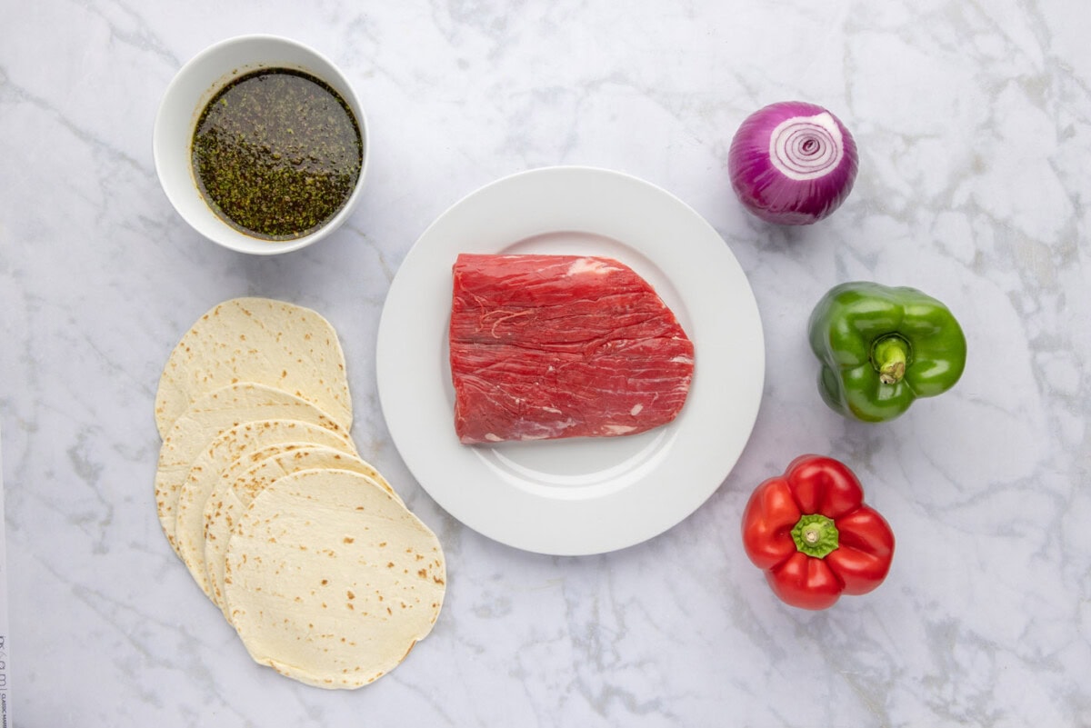 Ingredients for Steak Fajitas