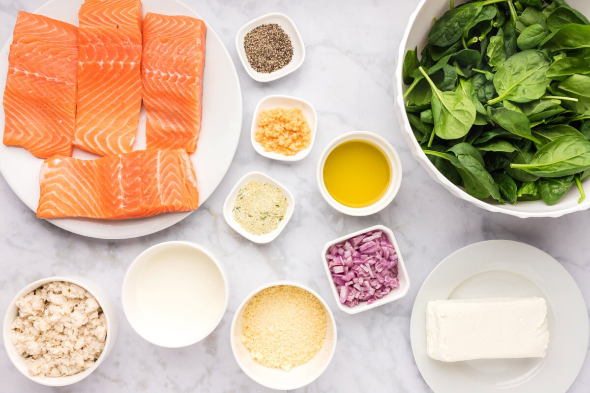 Ingredients for Stuffed Salmon