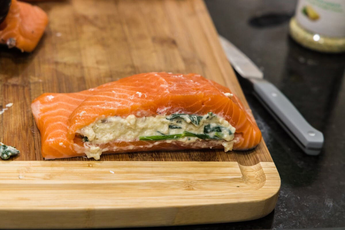 stuffed salmon filet