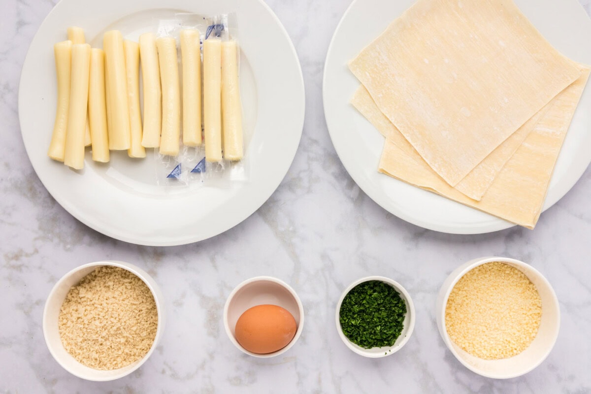 Ingredients for Wonton Cheese Sticks