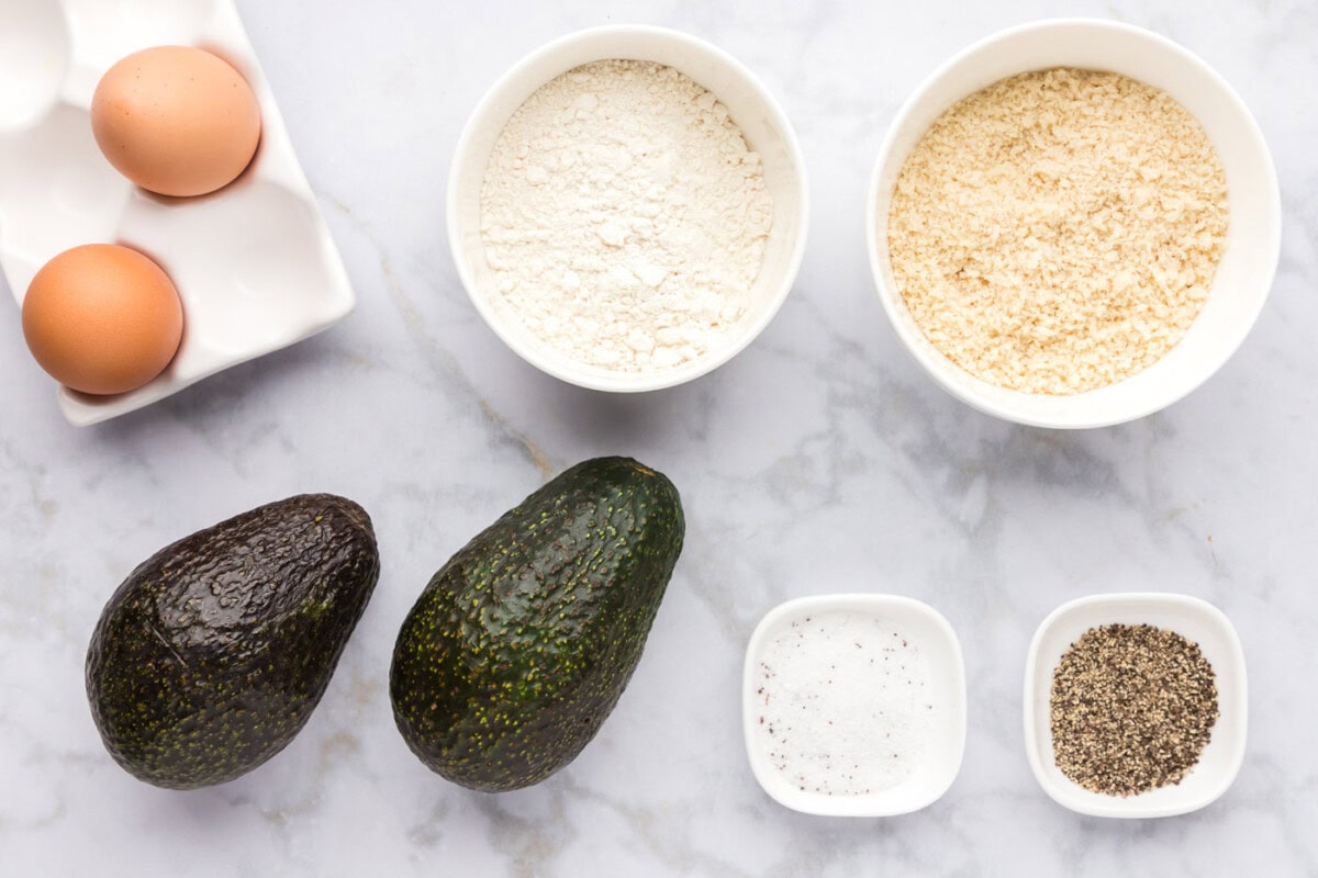 Ingredients for Air Fryer Avocado Fries