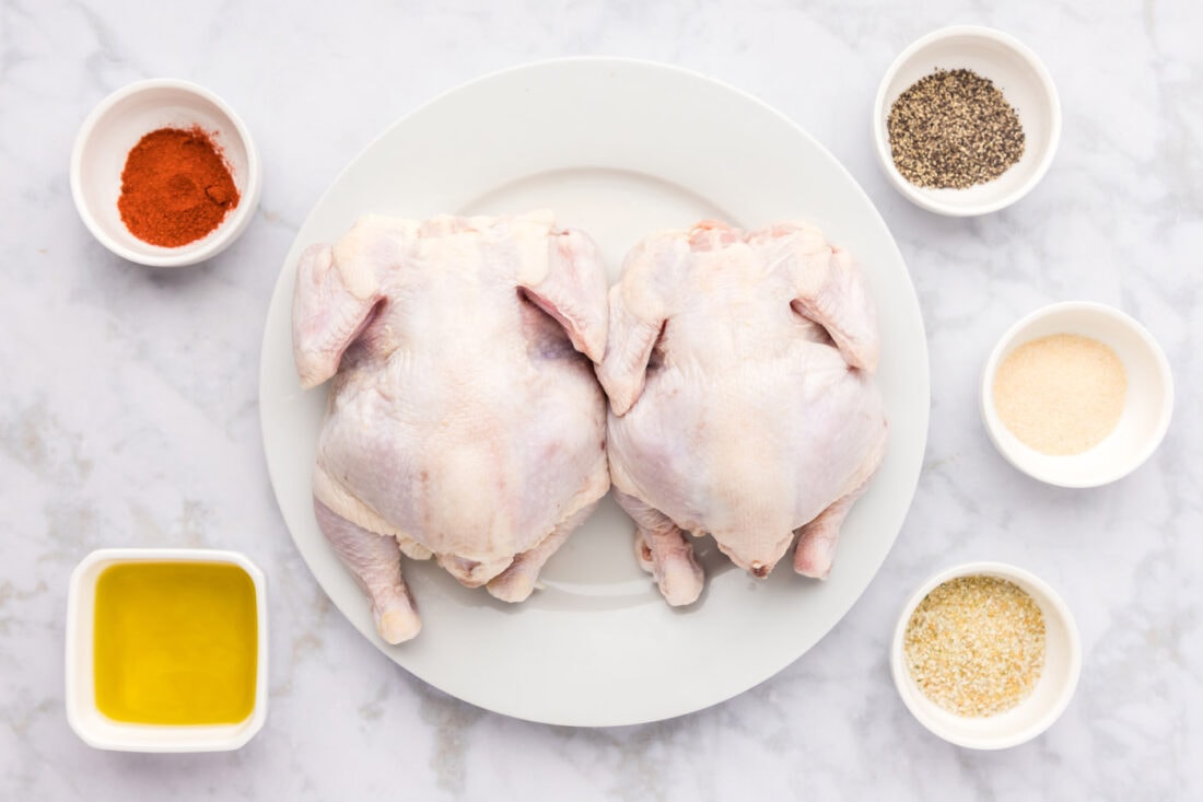 Ingredients for Air Fryer Cornish Hens
