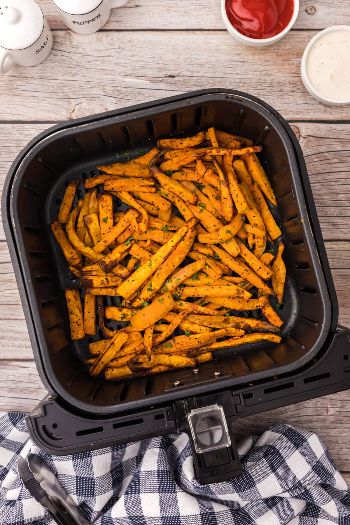 Air Fryer Sweet Potato Fries in an air fryer
