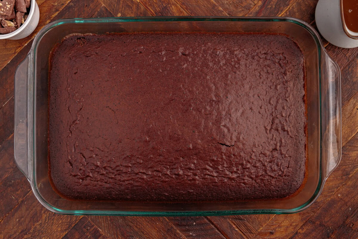 baked devils food cake