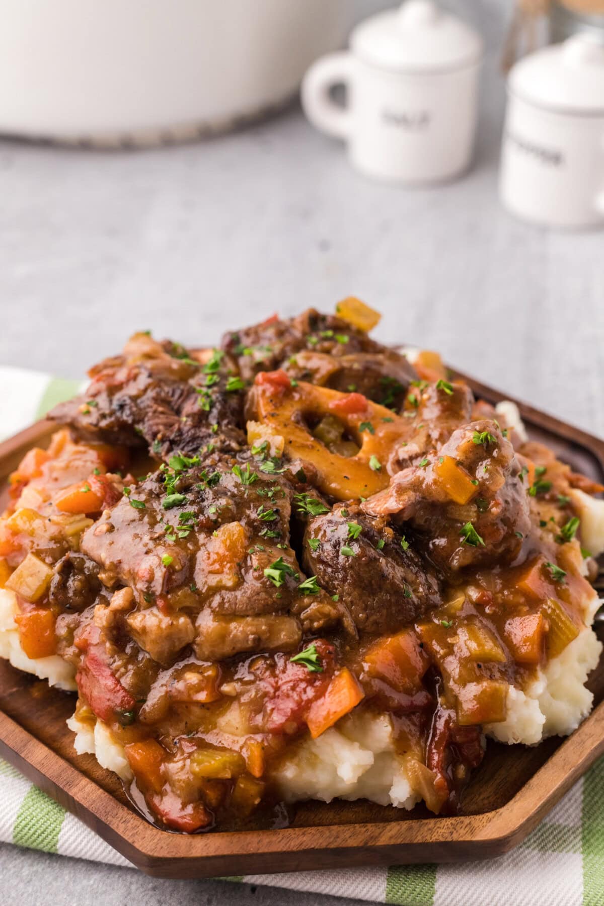 Plate of Braised Beef Shanks