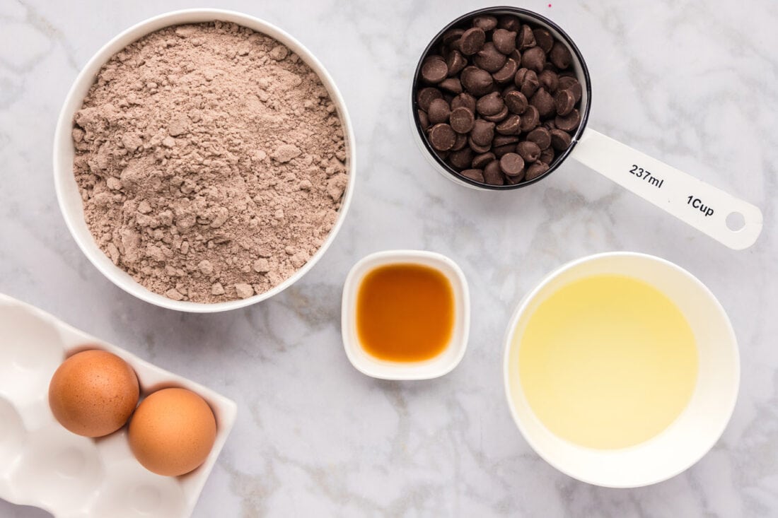Ingredients for Cake Mix Brownies