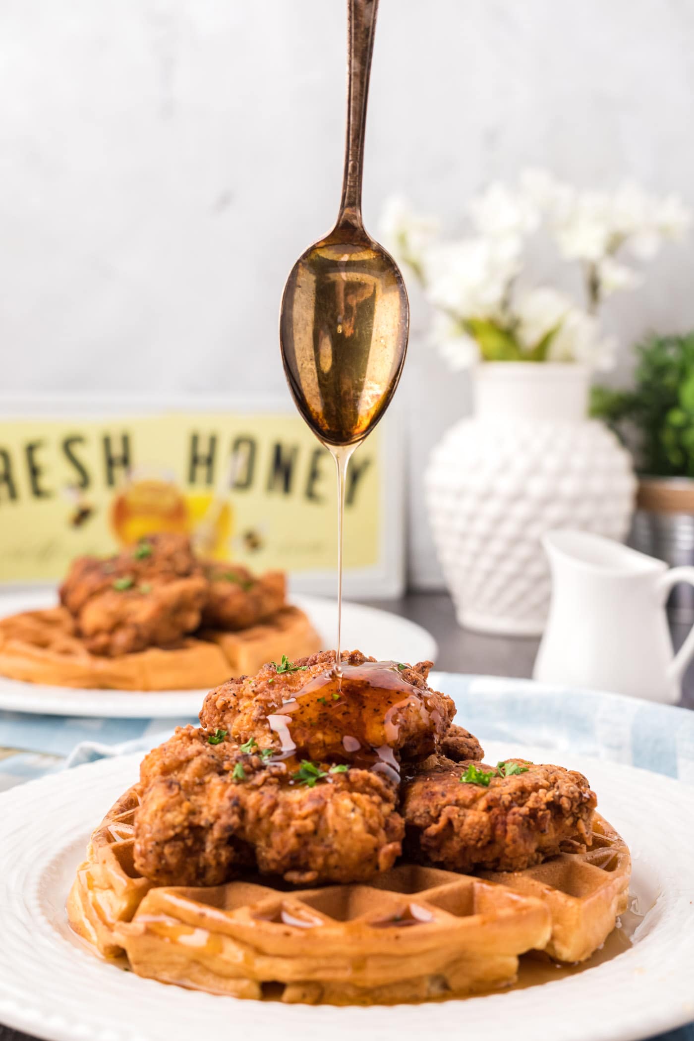 Chicken and Waffles Amanda's Cookin' Pancakes, Waffles & French Toast