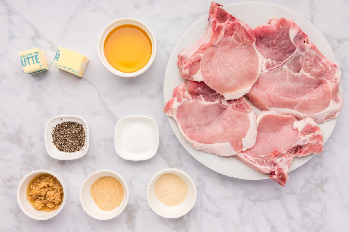 Ingredients for Garlic Butter Pork Chops