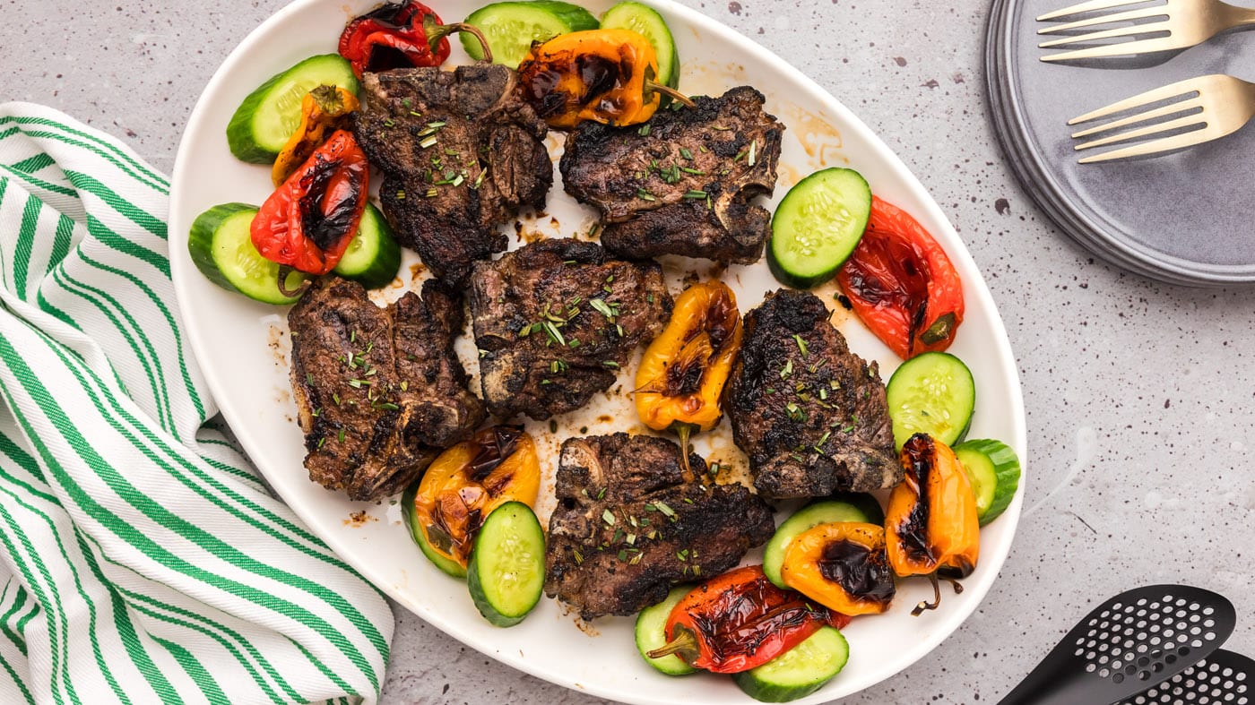 Juicy grilled lamb loin chops will be on the table in under 30 minutes with a simple yet flavorful r