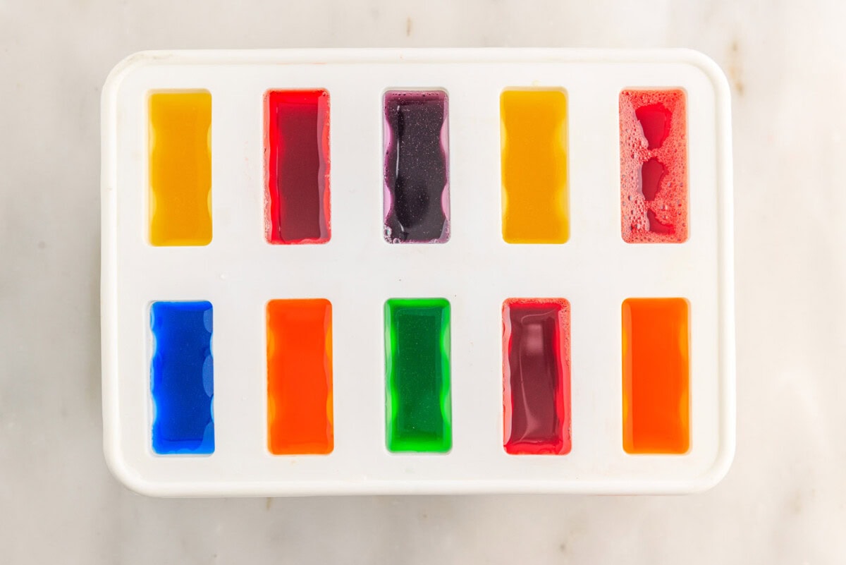 jello popsicles in a popsicle mold