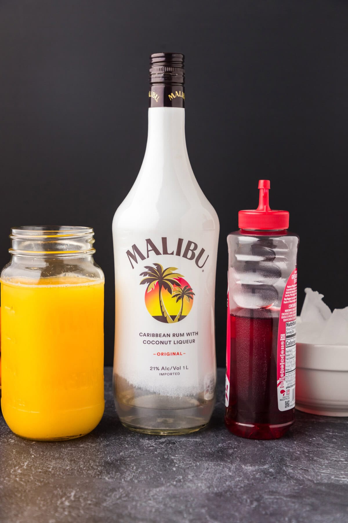 Ingredients for Malibu Sunrise