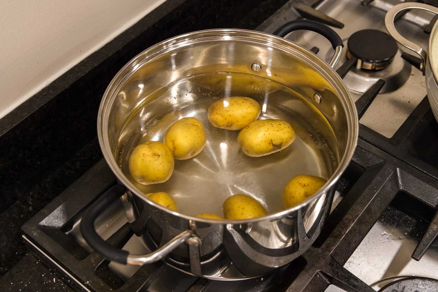 boiling yukon gold potatoes in water