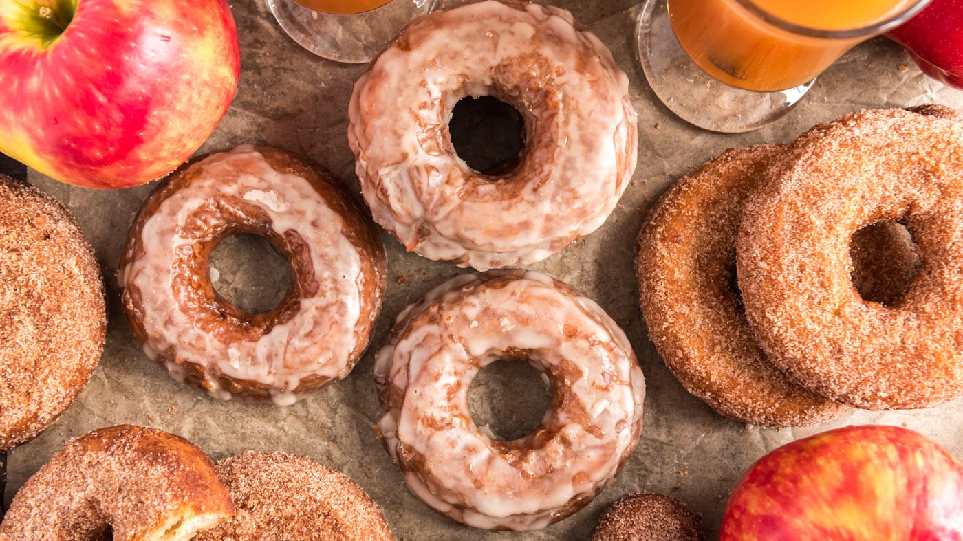 Today, we're showing you how to make over-the-top delicious apple cider doughnuts in both regular st