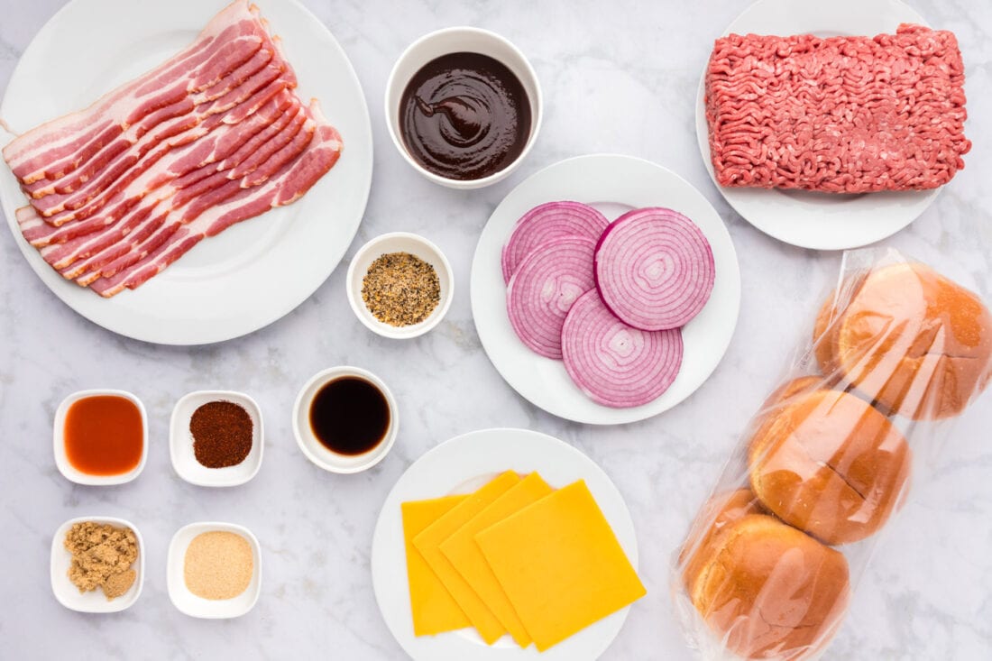 Ingredients for BBQ Bacon Burgers