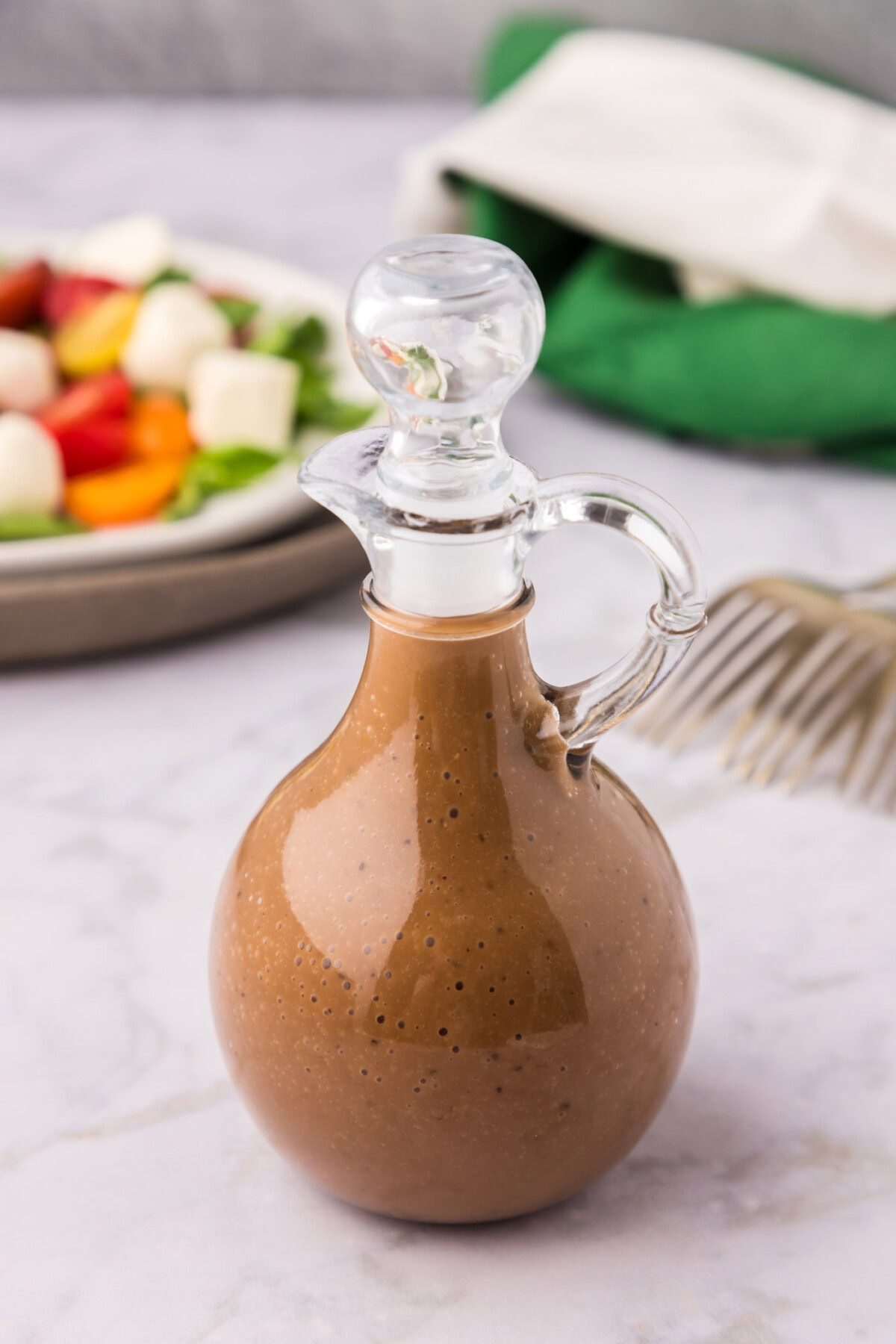 Balsamic Vinaigrette in a cruet