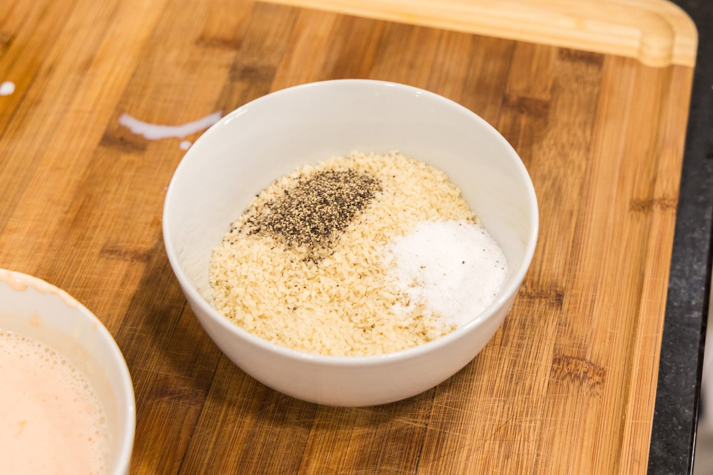 panko breadcrumbs with salt and pepper