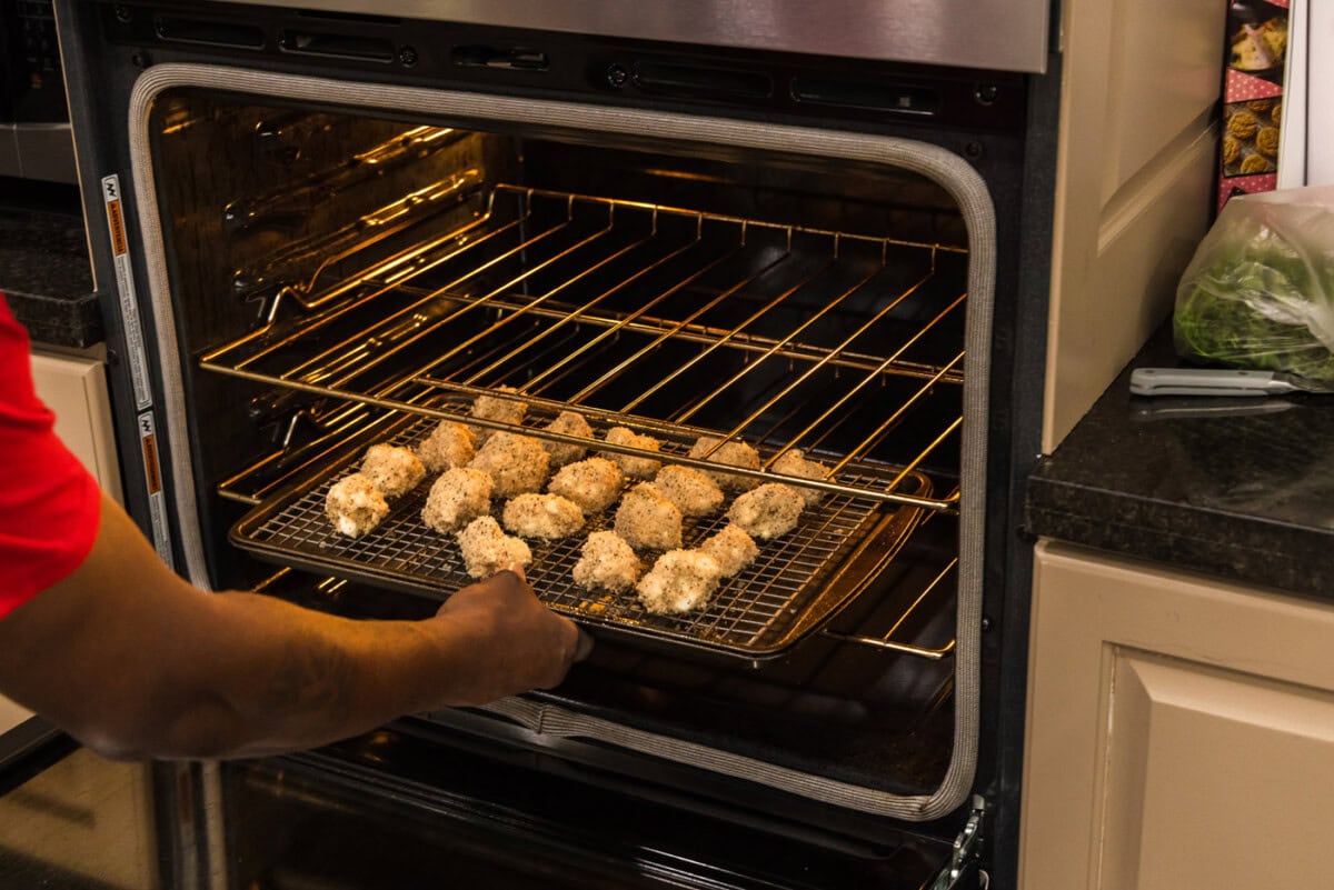 baking breaded cauliflower florets