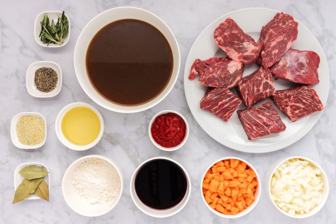 Ingredients for Braised Beef Short Ribs