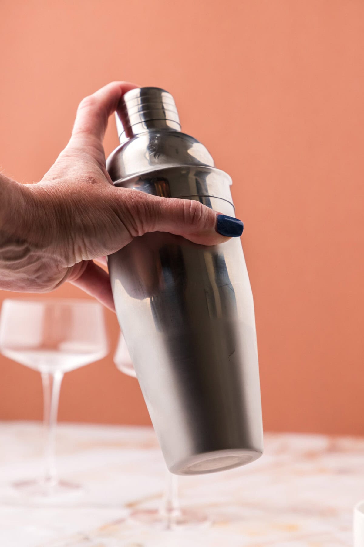 shaking cocktail shaker