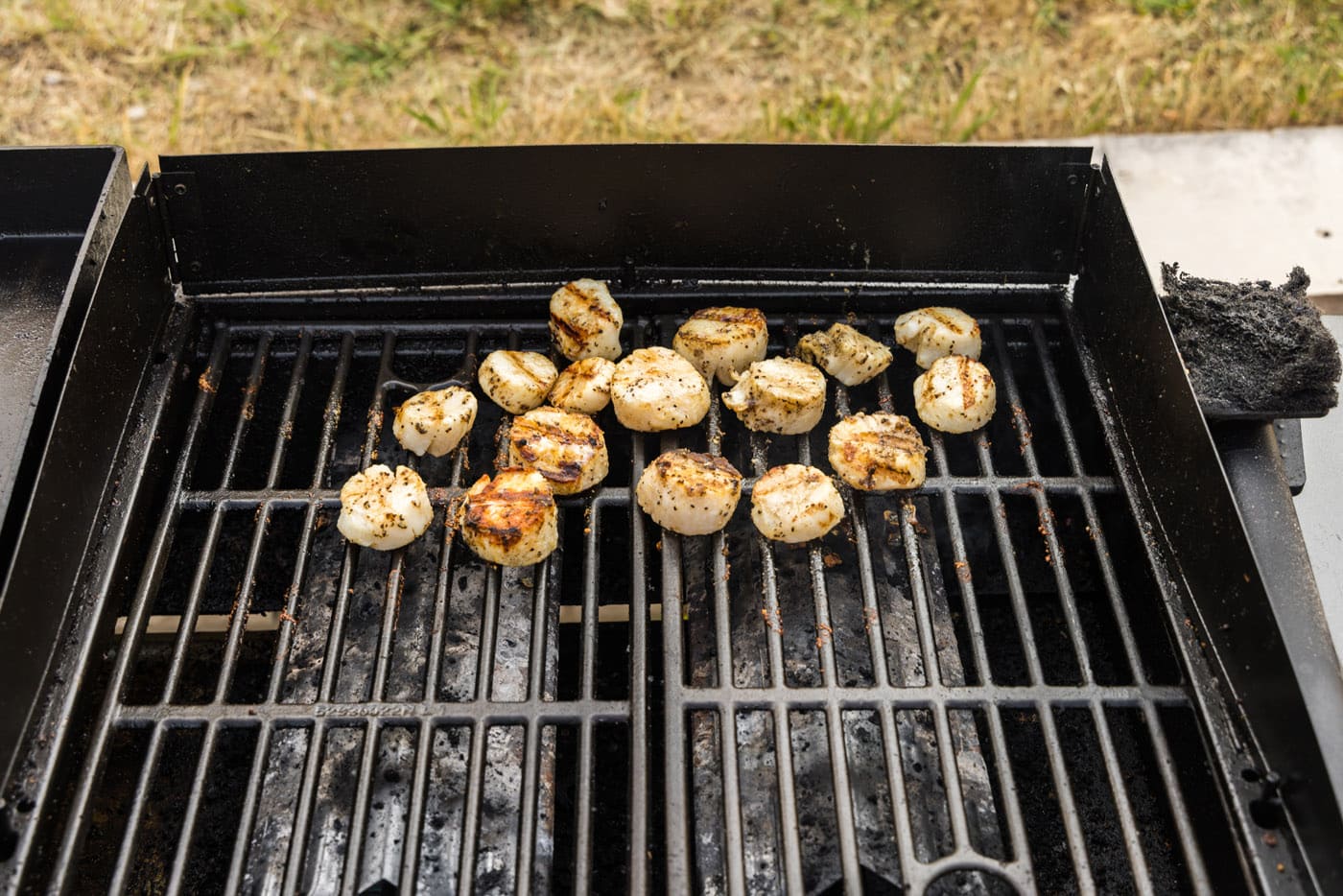 cooking scallops on the grill