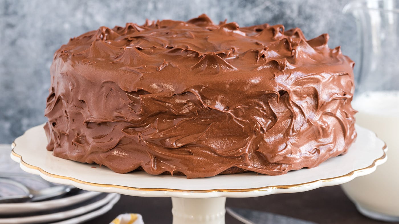 Nigella's chocolate fudge cake is rich, decadent, and iced to the heavens with rich chocolate fudge 